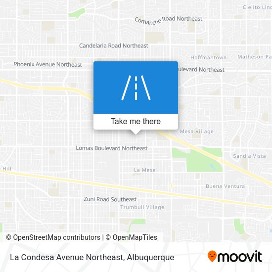 La Condesa Avenue Northeast map