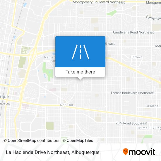 La Hacienda Drive Northeast map