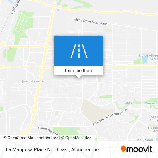 La Mariposa Place Northeast map