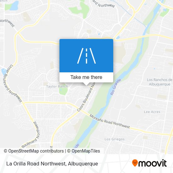 La Orilla Road Northwest map