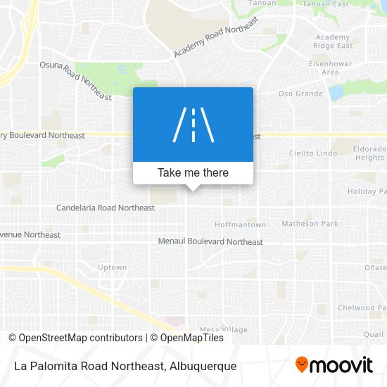 La Palomita Road Northeast map