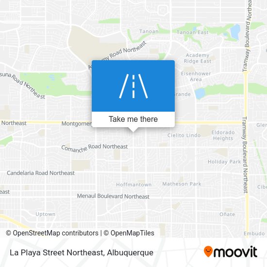 La Playa Street Northeast map