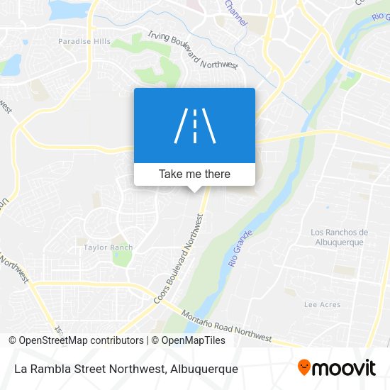 Mapa de La Rambla Street Northwest