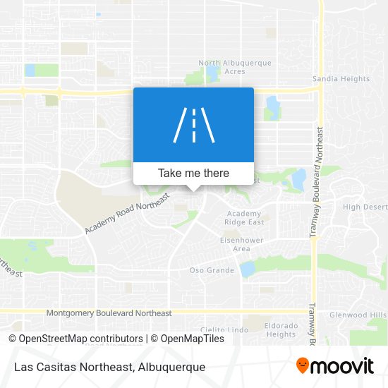 Las Casitas Northeast map