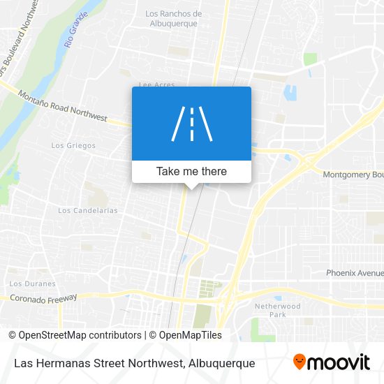Las Hermanas Street Northwest map