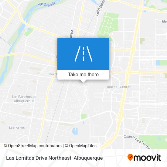 Las Lomitas Drive Northeast map