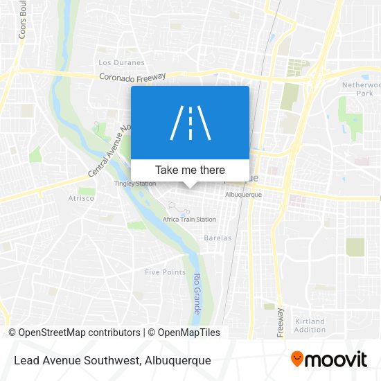 Lead Avenue Southwest map