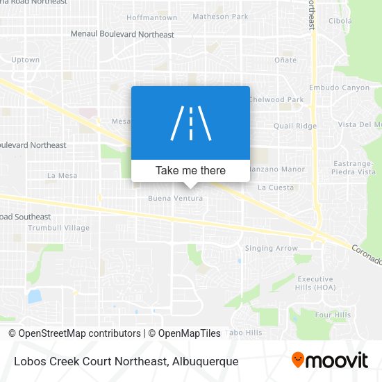 Mapa de Lobos Creek Court Northeast