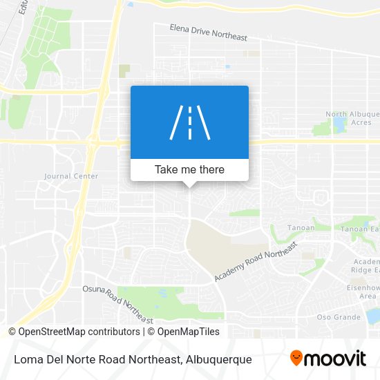 Loma Del Norte Road Northeast map