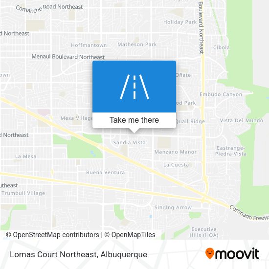 Mapa de Lomas Court Northeast