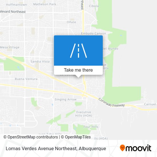 Lomas Verdes Avenue Northeast map