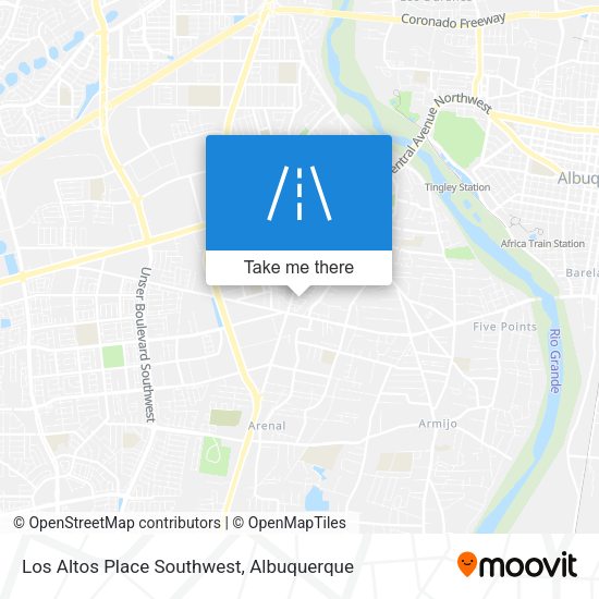 Mapa de Los Altos Place Southwest
