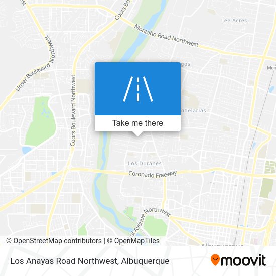 Mapa de Los Anayas Road Northwest