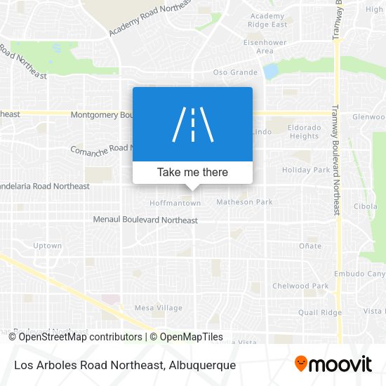 Mapa de Los Arboles Road Northeast