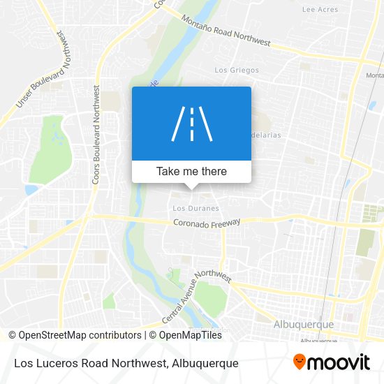 Mapa de Los Luceros Road Northwest