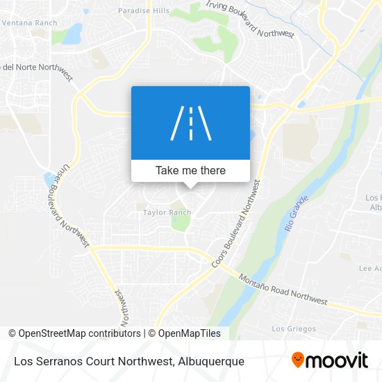 Mapa de Los Serranos Court Northwest
