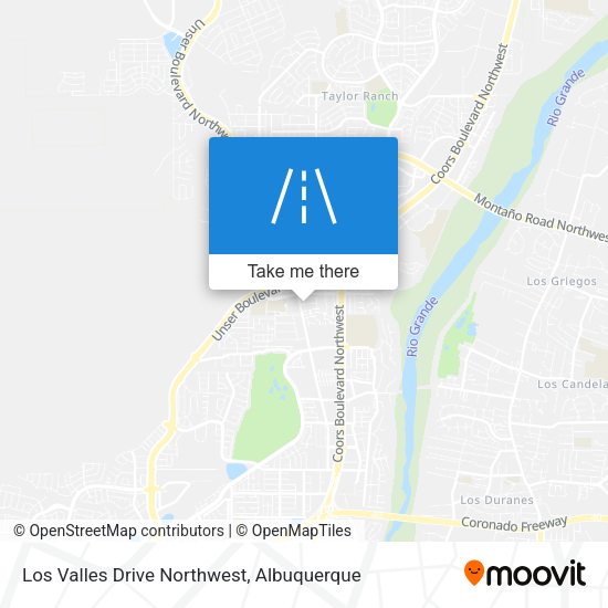Los Valles Drive Northwest map