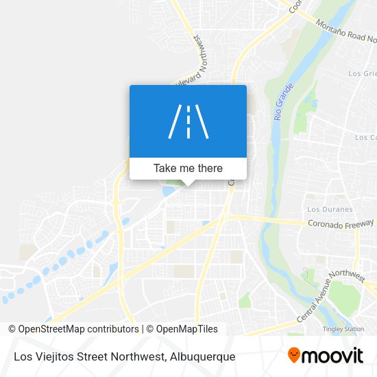 Los Viejitos Street Northwest map