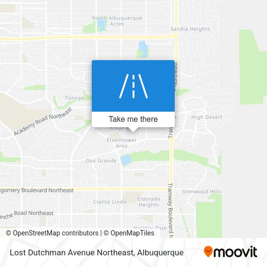 Lost Dutchman Avenue Northeast map