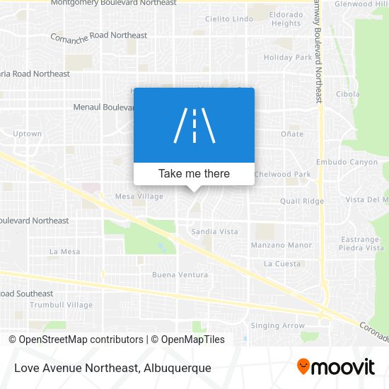 Love Avenue Northeast map