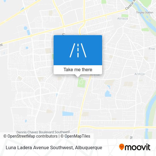 Luna Ladera Avenue Southwest map