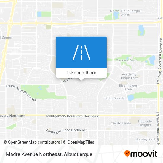 Madre Avenue Northeast map