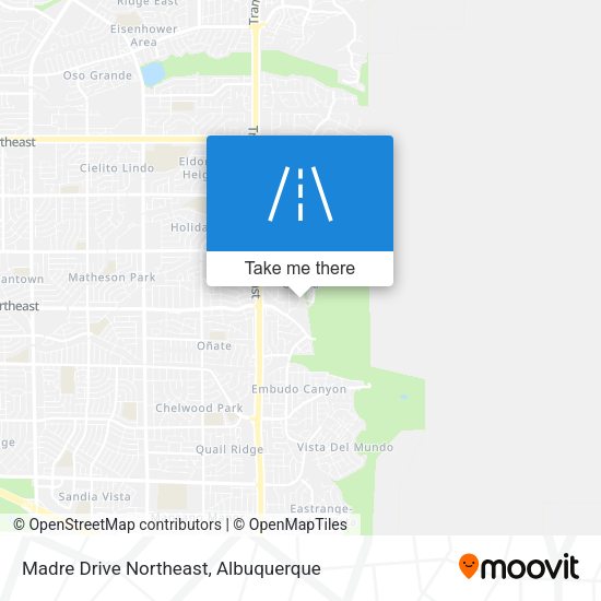 Madre Drive Northeast map