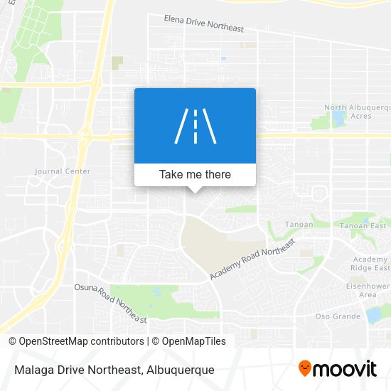 Malaga Drive Northeast map