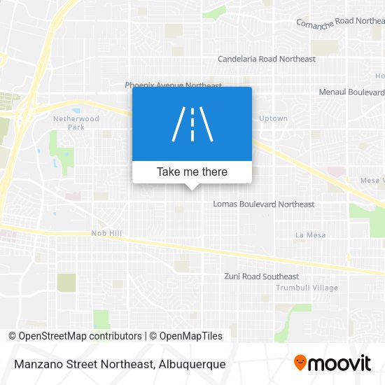 Manzano Street Northeast map