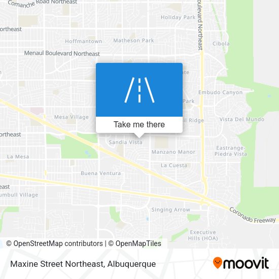 Mapa de Maxine Street Northeast