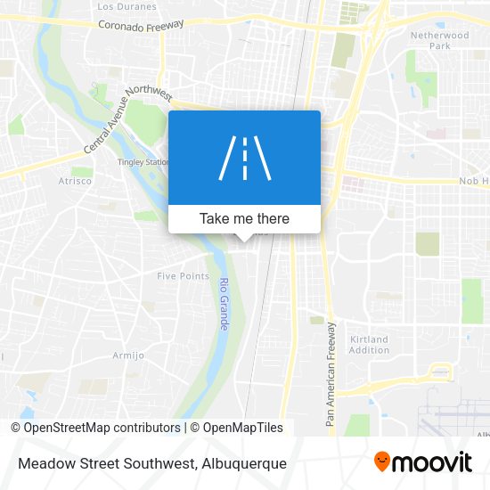 Mapa de Meadow Street Southwest