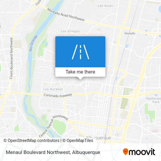 Menaul Boulevard Northwest map