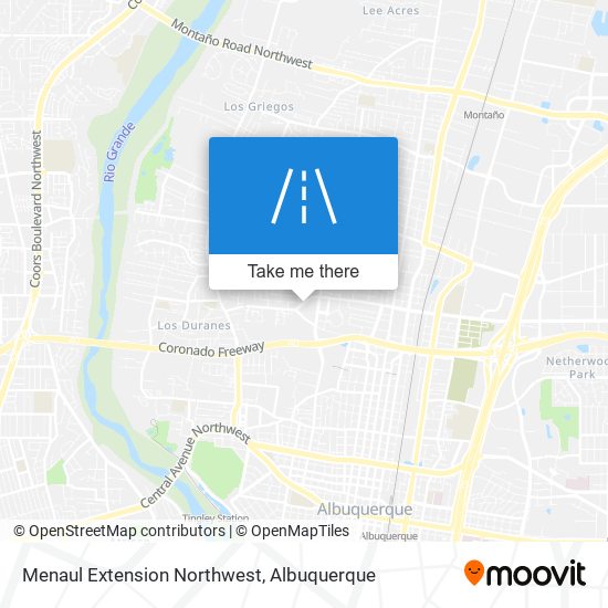 Menaul Extension Northwest map