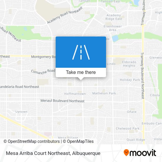 Mapa de Mesa Arriba Court Northeast