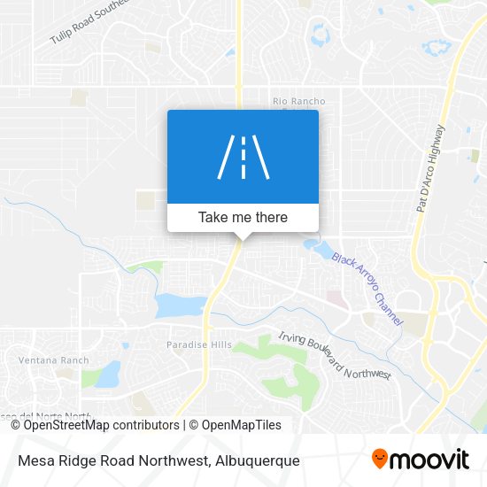 Mesa Ridge Road Northwest map