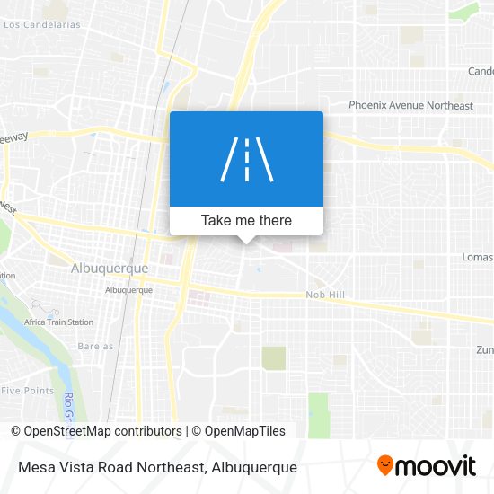 Mesa Vista Road Northeast map