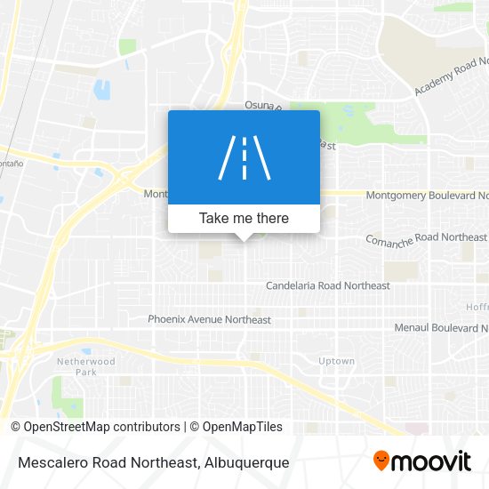 Mescalero Road Northeast map