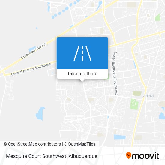 Mesquite Court Southwest map