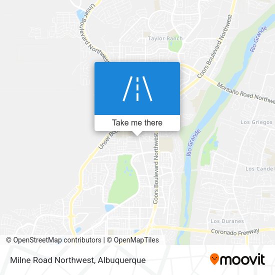 Milne Road Northwest map