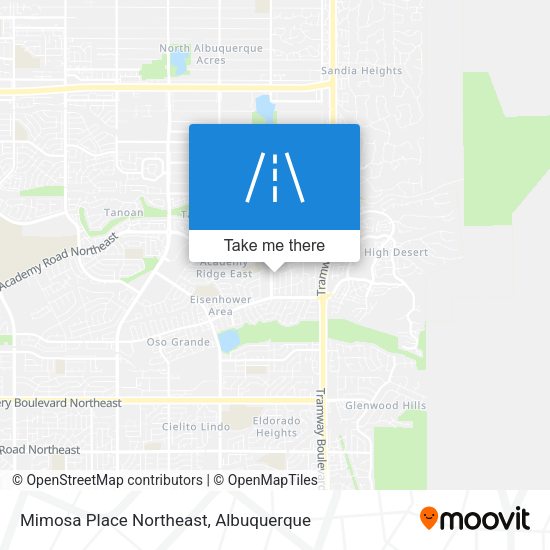 Mapa de Mimosa Place Northeast