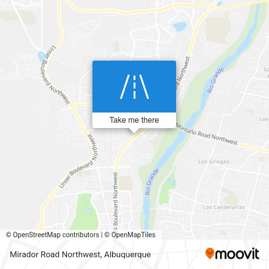 Mirador Road Northwest map