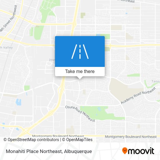 Monahiti Place Northeast map