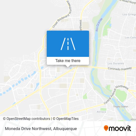 Moneda Drive Northwest map