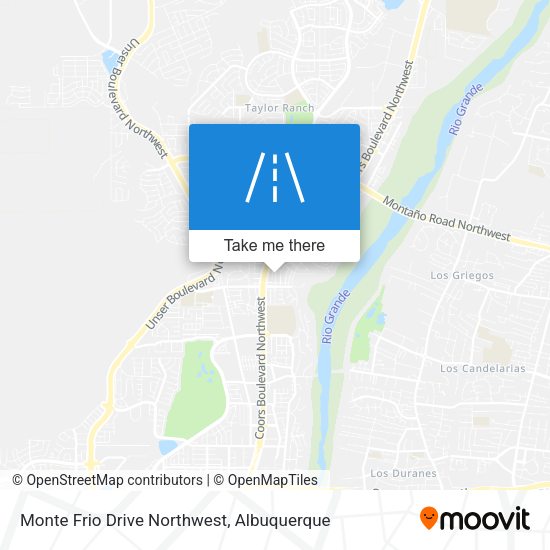 Monte Frio Drive Northwest map