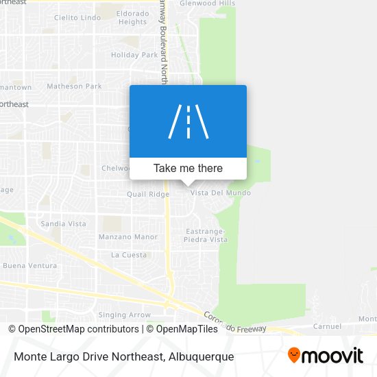 Monte Largo Drive Northeast map