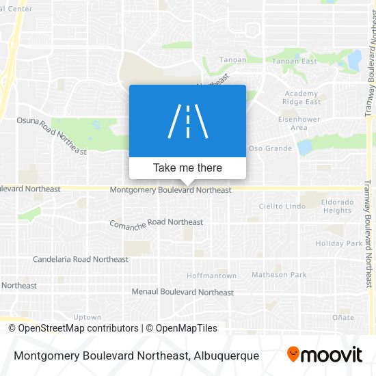 Montgomery Boulevard Northeast map
