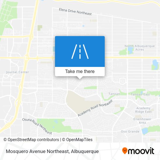 Mosquero Avenue Northeast map