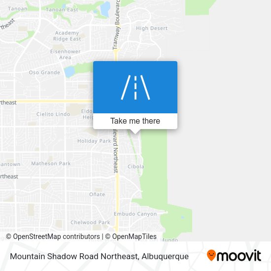 Mountain Shadow Road Northeast map