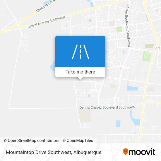 Mapa de Mountaintop Drive Southwest