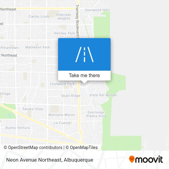 Neon Avenue Northeast map